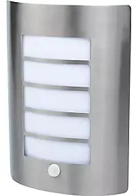 Applique murale à détection Grandy E27 40W IP44 GoodHome gris chrome