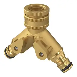 Nez robinet 2 voies laiton 20/27 - 15/21