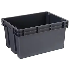 Boîte en plastique recyclé GoodHome Xago gris 15 L (S)