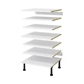 Ensemble de tablettes pour colonne blanc L.60 x P.57 cm Caraway Innovo GoodHome