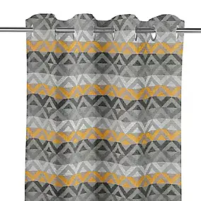 Rideau tamisant à œillets Glenor jaune l.140 x H.260cm GoodHome