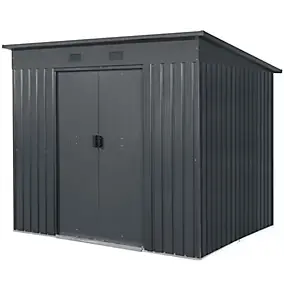 Abri de jardin en métal coloris gris ép.0,3 mm surface extérieure 4,59 m², GoodHome Basic
