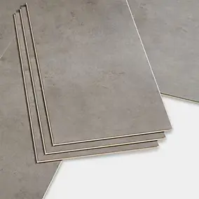 Dalle PVC clipsable Baila béton gris L. 61 x l. 30.5 cm GoodHome