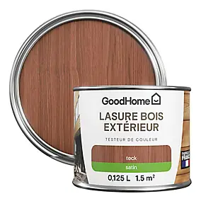 Lasure bois extérieur teck satin 8 ans GoodHome 125ml