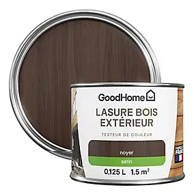 Lasure bois extérieur noyer satin 8 ans GoodHome 125ml