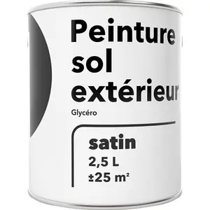 Peinture extérieur sol 2,5 L satin gris glycero