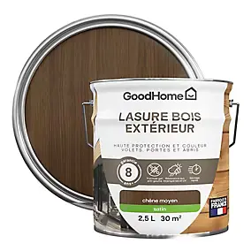 Lasure extérieure chêne foncé satin 8 ans GoodHome 2.5L