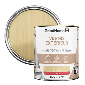 Vernis extérieur bois brillant incolore GoodHome 0,75L