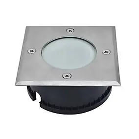 Lumière au sol Flax LED intégrée 500lm IP65 et IP67 GoodHome carré chrome