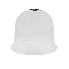 Cloche à salade petit modèle Verve en polyéthylène transparent Ø25,5 x H.20,5 cm