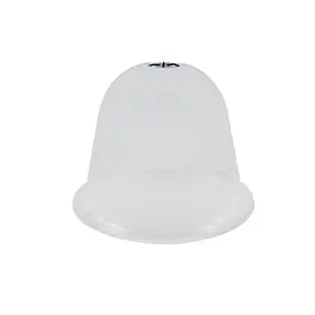 Cloche à salade grand modèle Verve en polyéthylène transparent Ø34 x H.26 cm