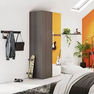 Porte battante imitation chêne grisé Homny H. 225 X L. 50 cm