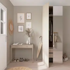 Caisson imitation chêne clair Homny H. 225 X L. 75 X P. 58 cm