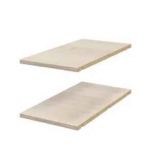 Lot de 2 étagères d'angle imitation chêne clair Homny L. 30 X P. 58 cm