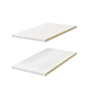Lot de 2 étagères d'angle décor blanc Homny L. 30 X P. 58 cm