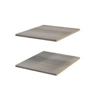 Lot de 2 étagères imitation chêne grisé Homny L. 50 X P. 58 cm
