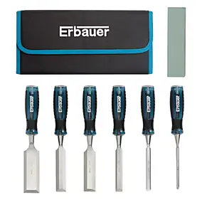 Ciseau à bois Erbauer, 7 pièces ( 6, 12, 18, 25, 30, 40 mm)