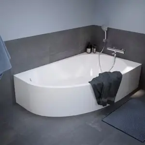 Baignoire gain de place droite "Caspia" L.150 x l. 90 cm