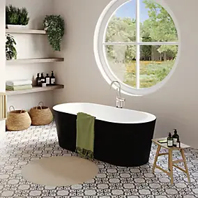 Baignoire îlot Huron L. 170 cm x l. 75 cm noir