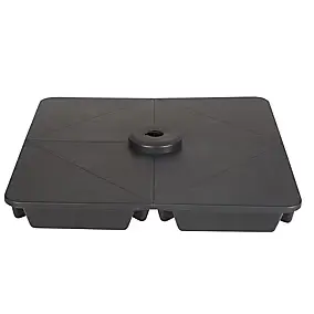 Pied de parasol GoodHome Lingga plastique noir
