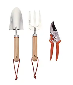 Coffret mini sécateur, truelle et fourche GoodHome