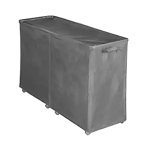 Coffre de jardin pour coussins, polyester, l.129 x H.78 x P.44 cm, gris, GoodHome Pukapuka