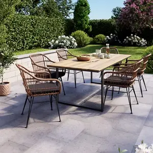 Fauteuil imitation osier "Halesio"