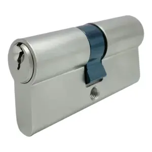 Cylindre 30x30 mm nickel satiné avec 3 clefs