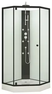 Cabine de douche hydromassante "Pentagonale" 85 x 85 cm