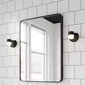Applique pour miroir de salle de bain ajustable LED intégrée Bovey noir 600lm 6,5W I44 l.11 x H.9,5 x P.13 cm GoodHome