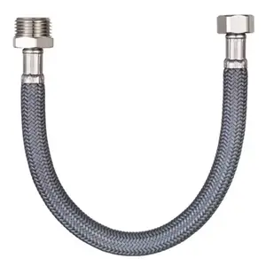 Flexible d'alimentation en eau 30 cm - Mâle/Femelle Filetage entrée 15x21 - Filetage sortie 12x17