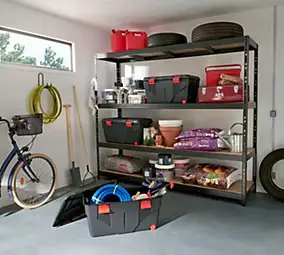 Étagère acier époxy XXL 4 tablettes l.237 x H.200 x P.60 cm