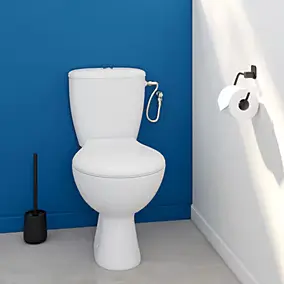 Pack WC à poser en céramique sortie horizontale, Urmia