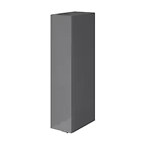 Colonne de salle de bains suspendue faible largeur gris brillant l.20 x H.90 x P.36 cm, GoodHome Imandra