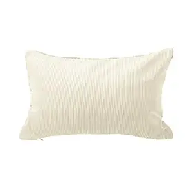 Coussin effet velours GoodHome Carrington 30 x 50 cm blanc