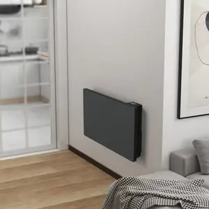 Radiateur céramique à inertie sèche "Meilla" anthracite - 1 500 W
