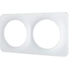Plaque de finition double Jacobsen Espen blanc à assembler