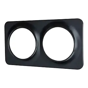 Plaque de finition double Jacobsen Espen noir à assembler