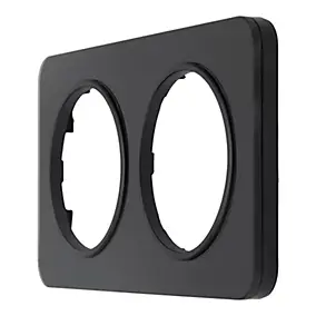 Plaque de finition double Jacobsen Espen verre noir à assembler