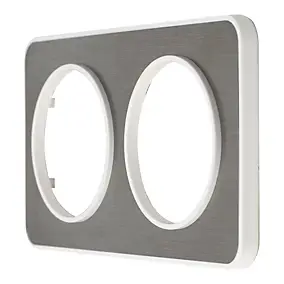 Plaque de finition double Jacobsen Espen inox à assembler