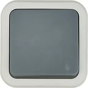 Bouton poussoir étanche en saillie Jacobsen Malinn gris complet