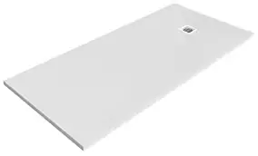 Receveur de douche 90 x 160 cm, résine, blanc, GoodHome Douro