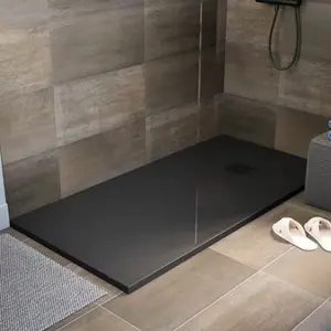 Receveur de douche extra-plat résine rectangulaire 80x160cm noir "PIA"