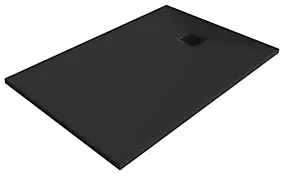 Receveur de douche 80 x 140 cm, résine, noir, Douro GoodHome
