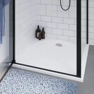 Receveur de douche extra-plat résine carré 80x80cm blanc "CALICIA"