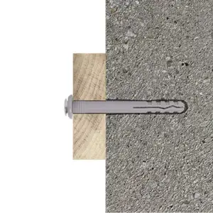 Cheville longue à frapper en nylon et acier 6x80mm, 100pcs