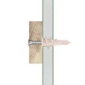 Chevilles autoforeuses nylon 32mm - 10PC pour plaque de plâtre
