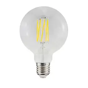 Ampoule LED E27 globe Ø9.5cm filament 806lm=60W blanc chaud Eco Jacobsen