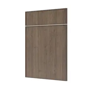 Façade 1 porte + 1 tiroir 60cm "Heline" noyer mat - l. 59.7 x h. 71.5cm