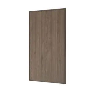 Façade 1 porte 50cm "Heline" noyer mat - l. 49.7 x h. 71.5cm